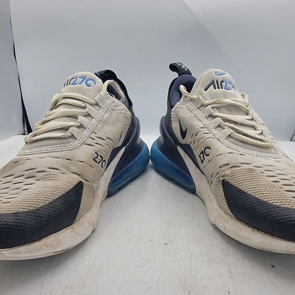 Nike Air Max 270 GS Womens 5.5 Football Grey Thunder Blue Sneaker Shoe 943345-03 - Picture 2 of 15